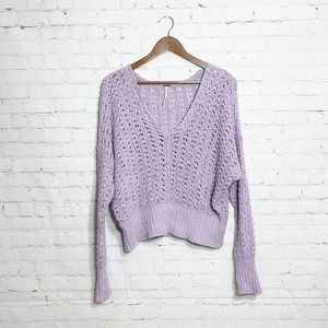 Free People Best Of You Sweater In Purple